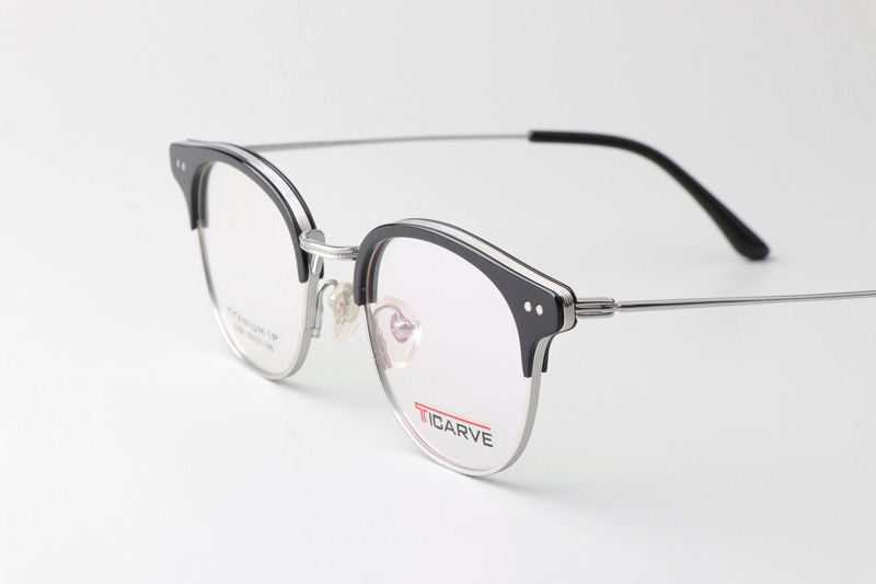 TC8158 Eyeglasses Black Silver