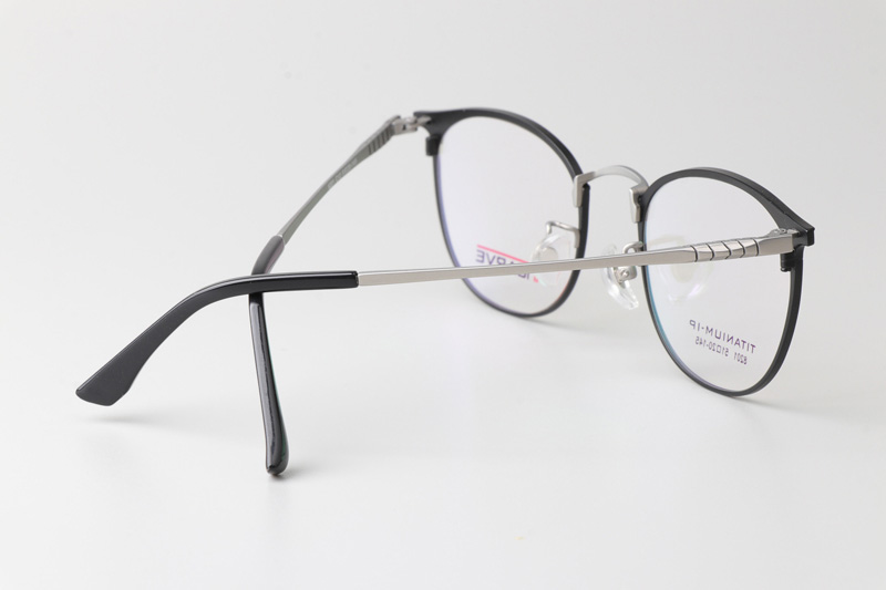 TC8201 Eyeglasses Black Silver