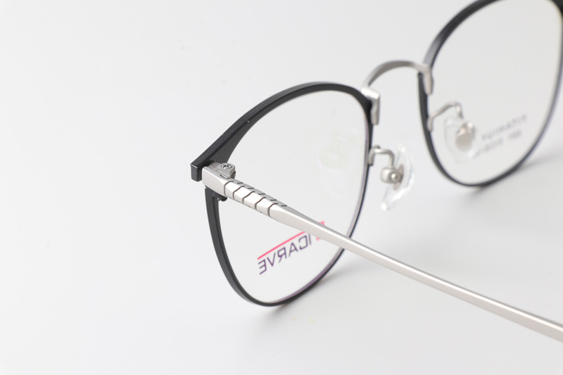 TC8201 Eyeglasses Black Silver