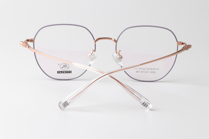 TC8220 Eyeglasses Purple Gold