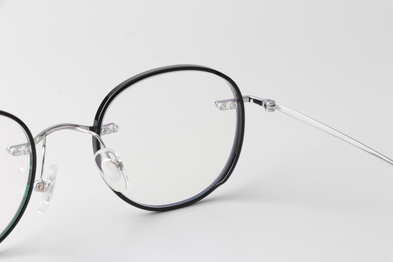 TCS3080 Eyeglasses Black Silver