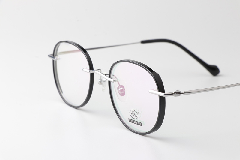 TCS3080 Eyeglasses Black Silver