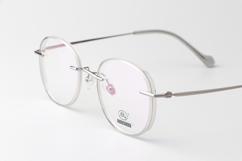 TCS3080 Eyeglasses Clear Silver