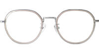 TCS3094 Eyeglasses Transparent Brown Silver