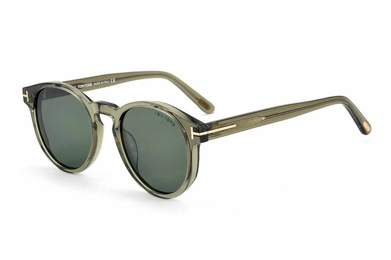 TF0591 Sunglasses Clear Green Gray