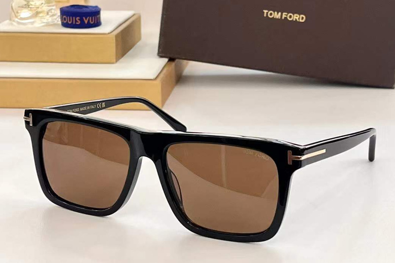 TF0906 Sunglasses Black Brown