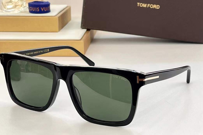 TF0906 Sunglasses Black Green