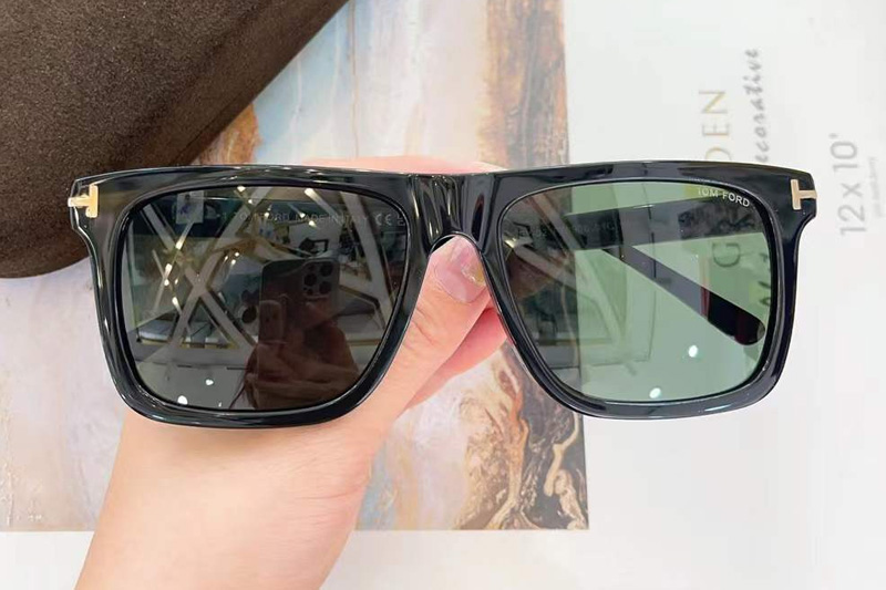 TF0906 Sunglasses Black Green