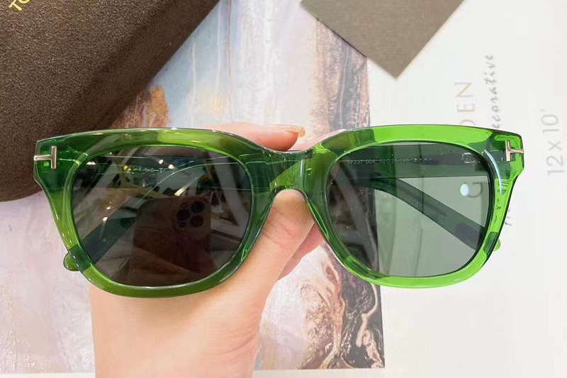 TF237 Sunglasses Green Gray