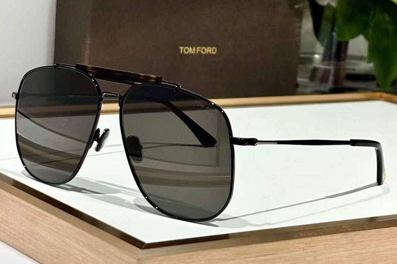 TF557 Sunglasses Black Grey