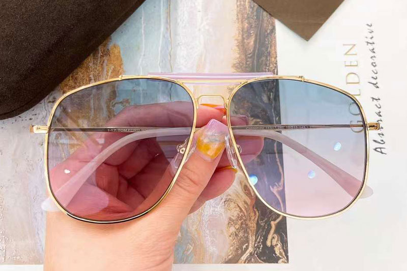 TF557 Sunglasses Gold Gradient Pink