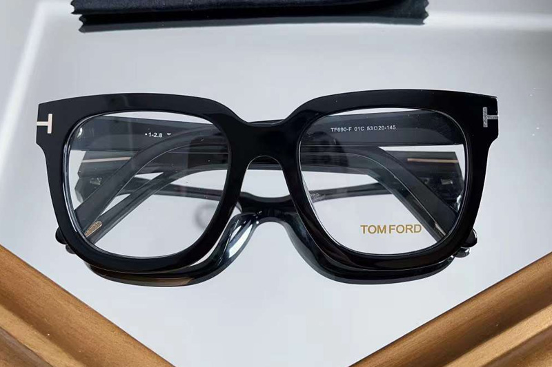 TF690F Eyeglasses Black