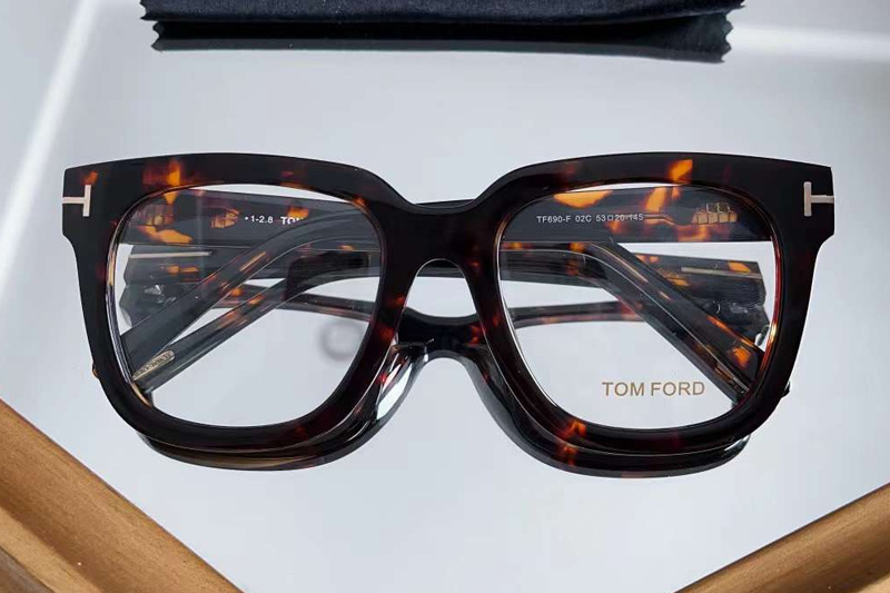 TF690F Eyeglasses Tortoise