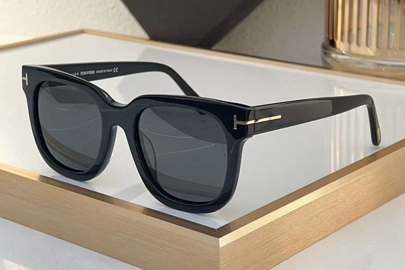 TF690F Sunglasses Black Gray