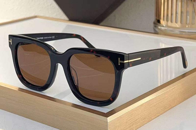 TF690F Sunglasses Tortoise Brown