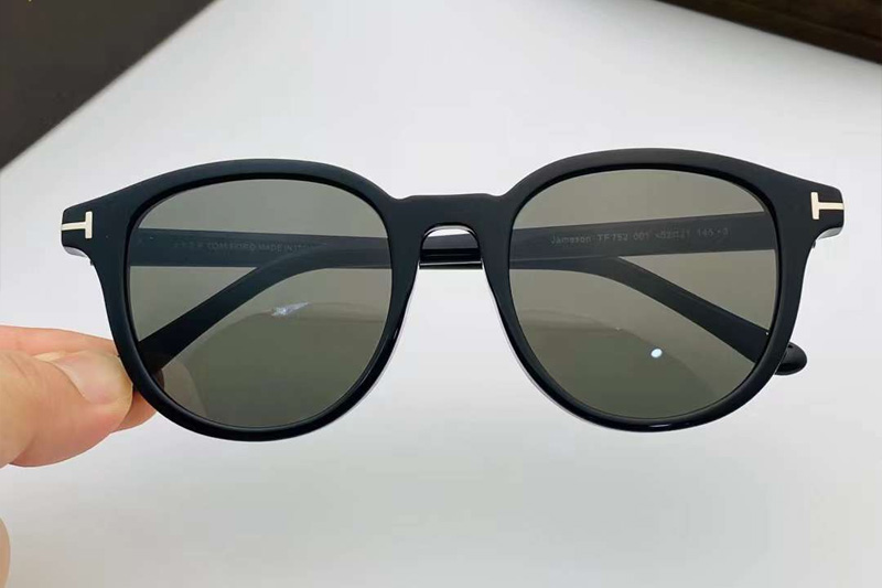 TF752 Sunglasses Black Gray