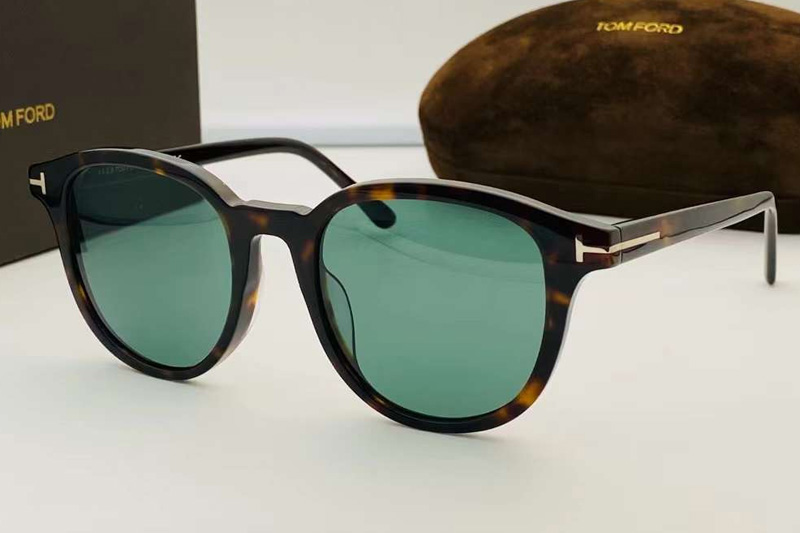 TF752 Sunglasses Tortoise Green