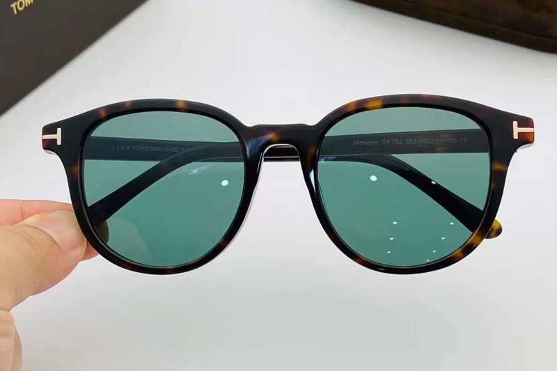 TF752 Sunglasses Tortoise Green