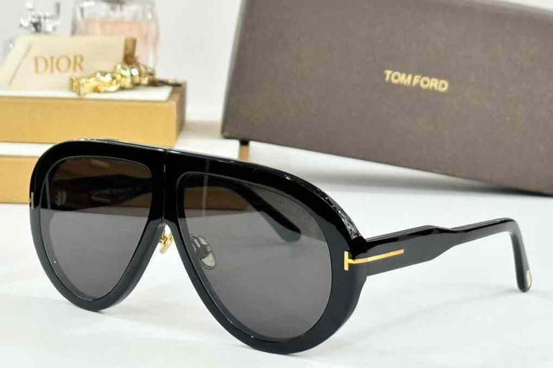 TF836 Sunglasses Black Gray