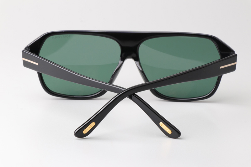 TF908 Hawkings Sunglasses Black Green