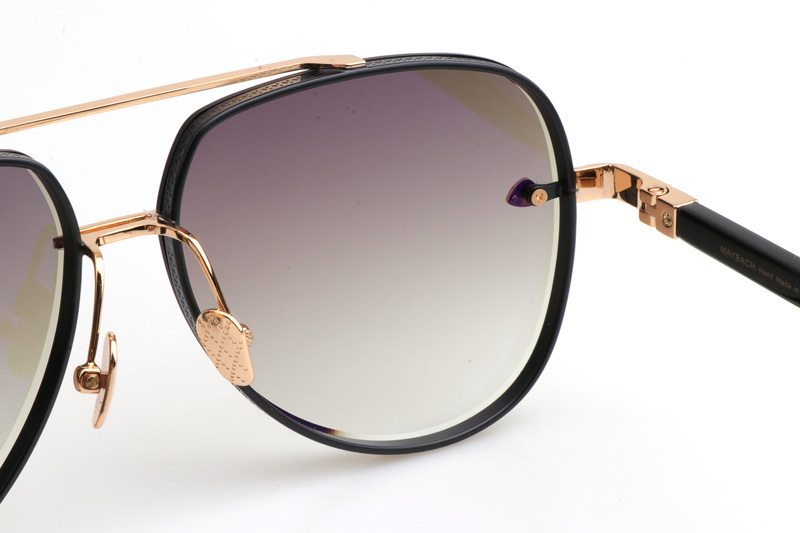 THE GEN II Sunglasses In Gold Black Gradient Brown