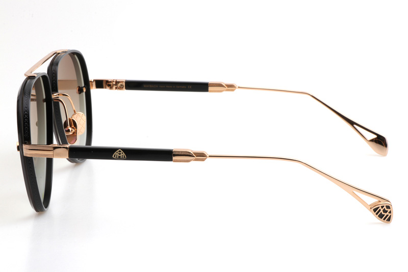 THE GEN II Sunglasses In Gold Black Gradient Brown