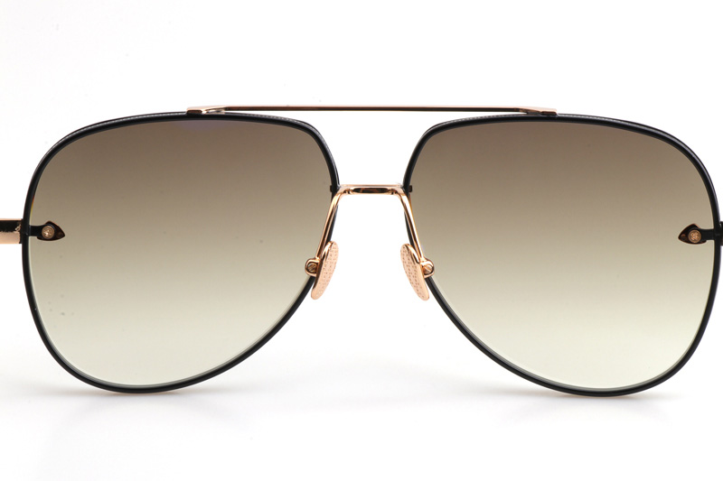 THE GEN II Sunglasses In Gold Black Gradient Brown