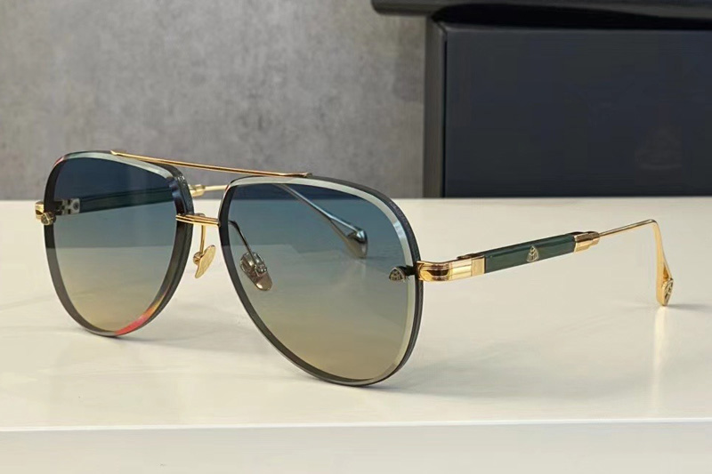 THE GEN II Sunglasses In Gold Green