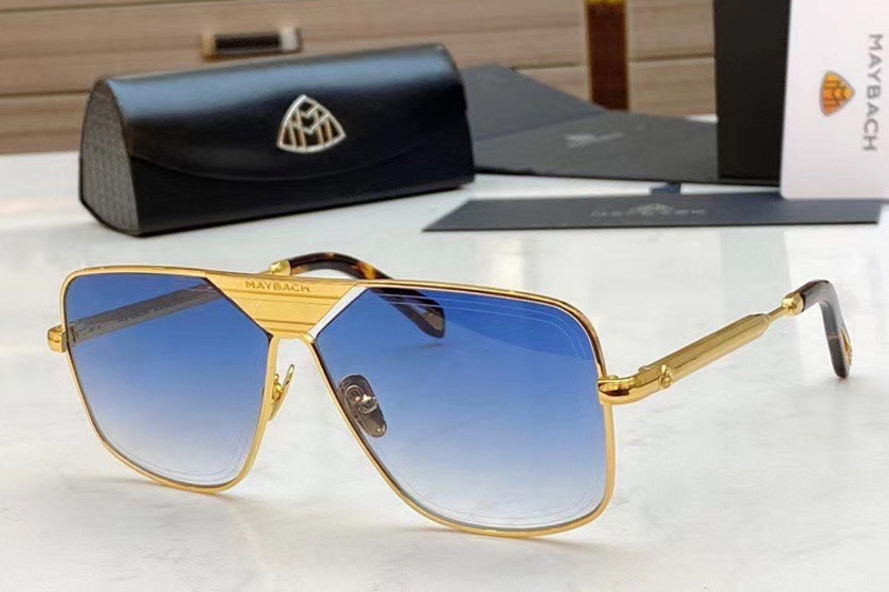 THE LINEART II Sunglasses In Gold Gradient Blue