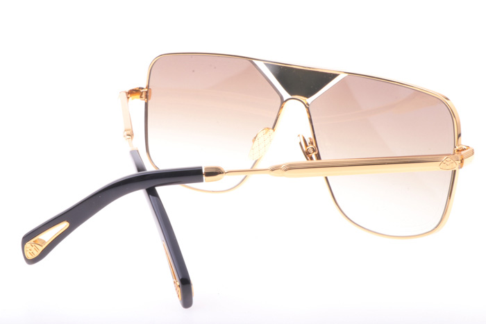 THE LINEART II Sunglasses In Gold Gradient Brown