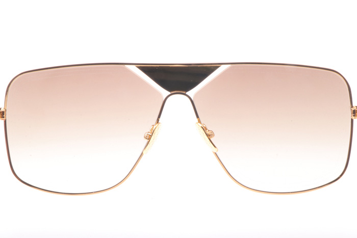 THE LINEART II Sunglasses In Gold Gradient Brown