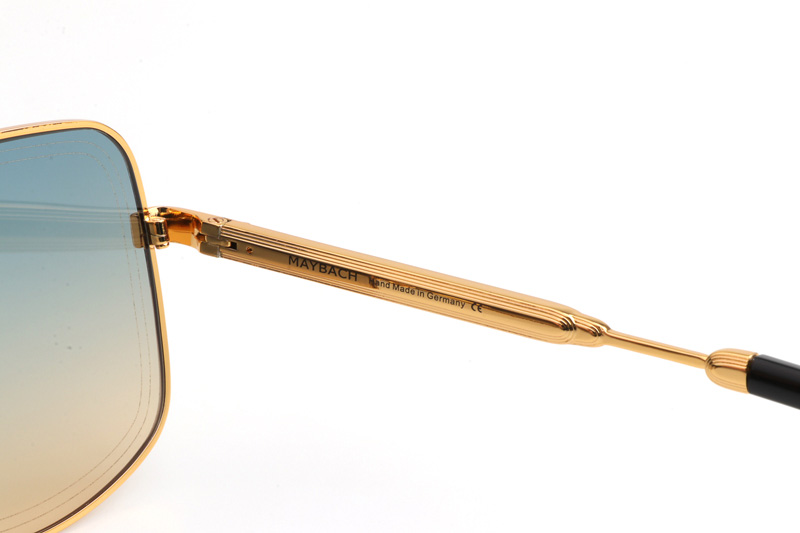 THE LINEART II Sunglasses In Gold Gradient Green