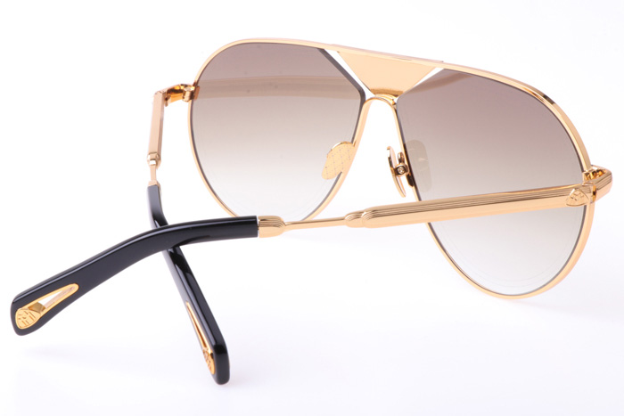 THE LINEART Sunglasses In Gold Brown