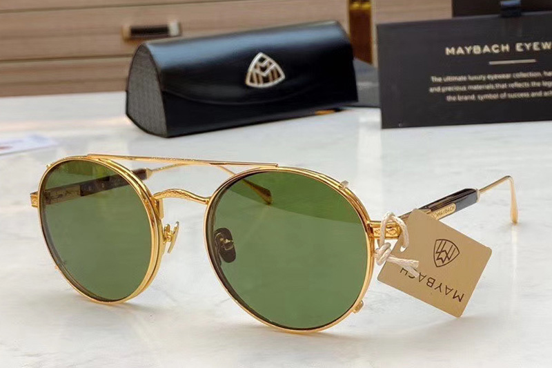 THE POET I Sunglasses In Gold Green