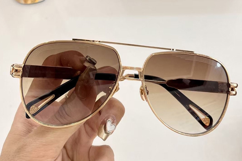 THE WEN Sunglasses In Gold Gradient Brown