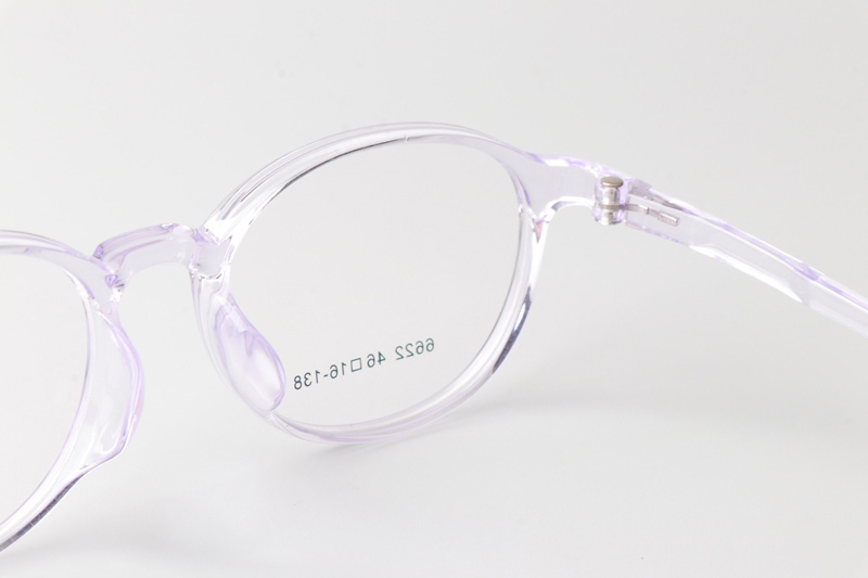 TR6622 Eyeglasses Transparent Purple