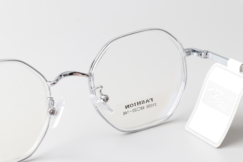 TT31056 Eyeglasses Transparent Silver