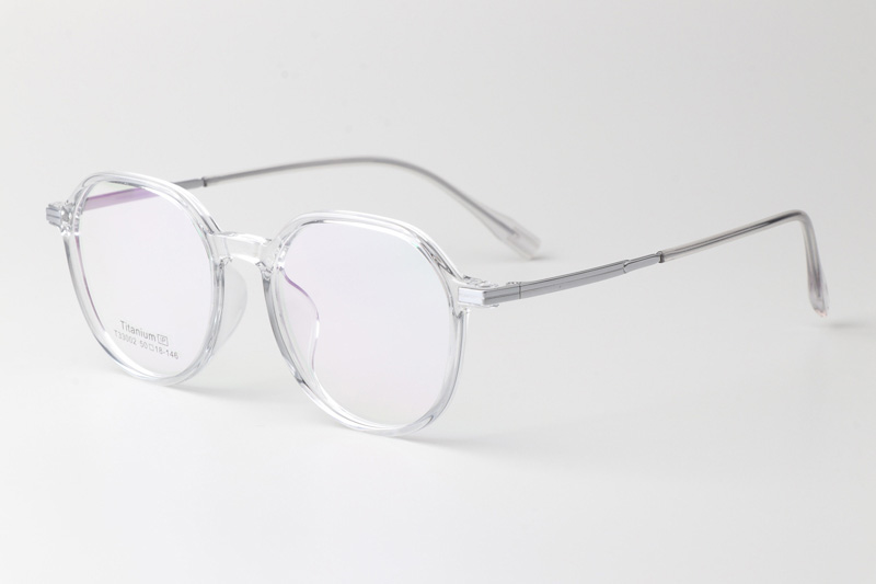 TT33002 Eyeglasses Transparent Gray Silver