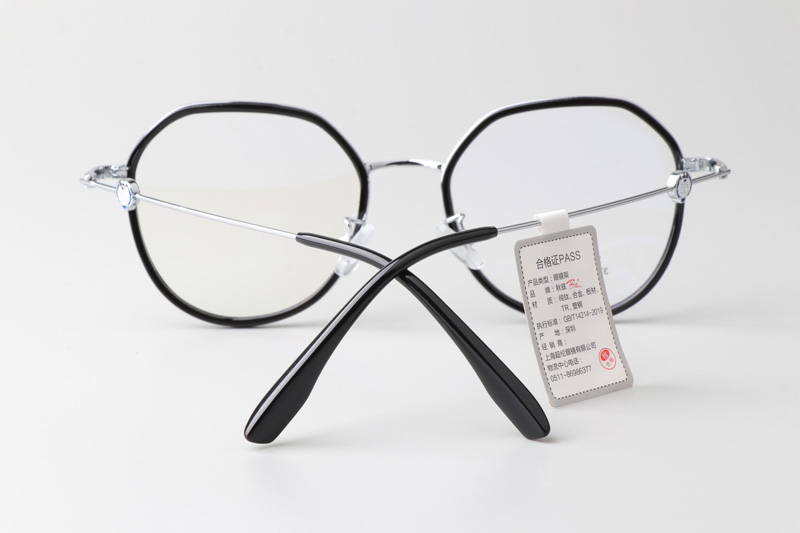 TT37006 Eyeglasses Black Silver