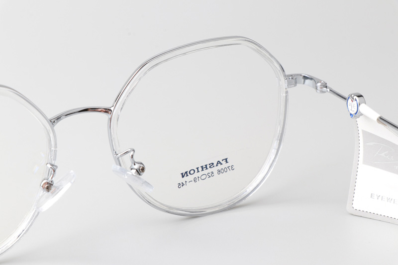 TT37006 Eyeglasses Transparent Silver