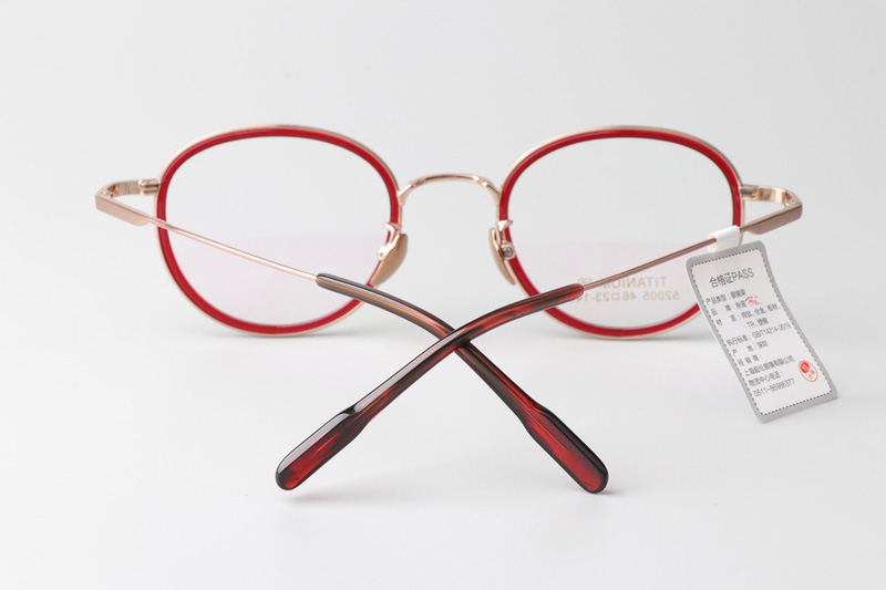 TT52005 Eyeglasses Red Gold