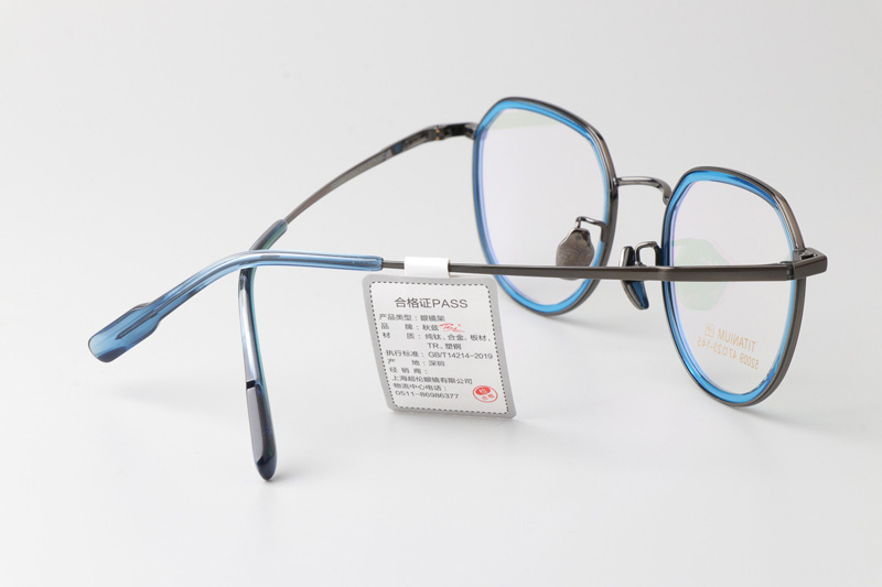 TT52009 Eyeglasses Blue Gunmetal