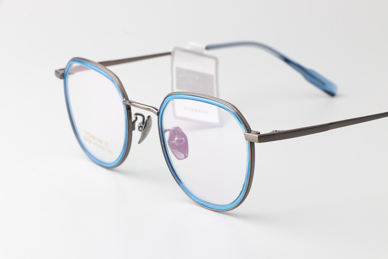 TT52009 Eyeglasses Blue Gunmetal