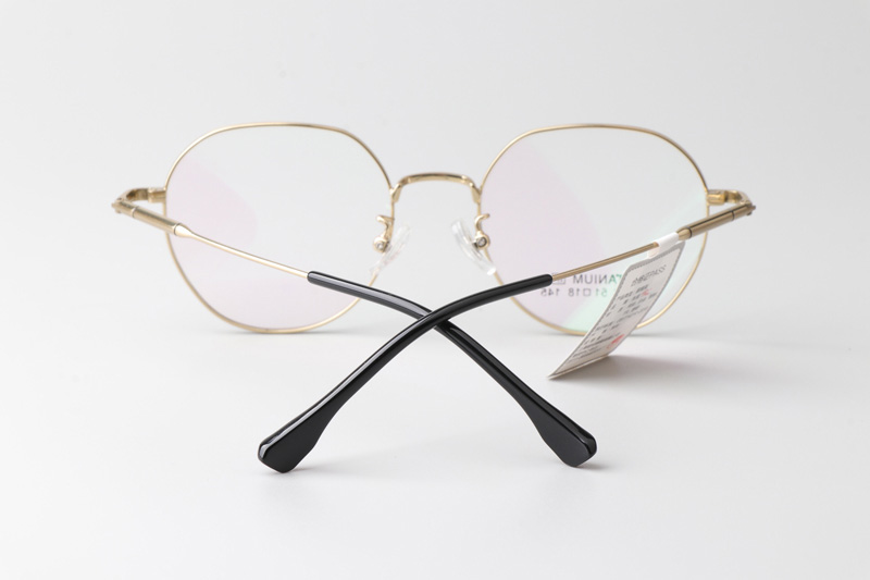 TT66616 Eyeglasses Black Gold