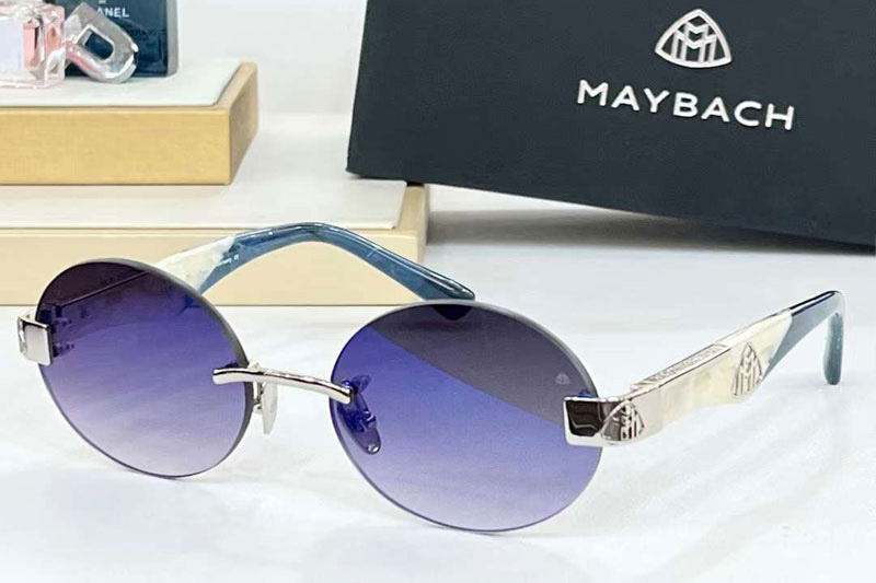 The Magic II Sunglasses Silver White Gradient Blue