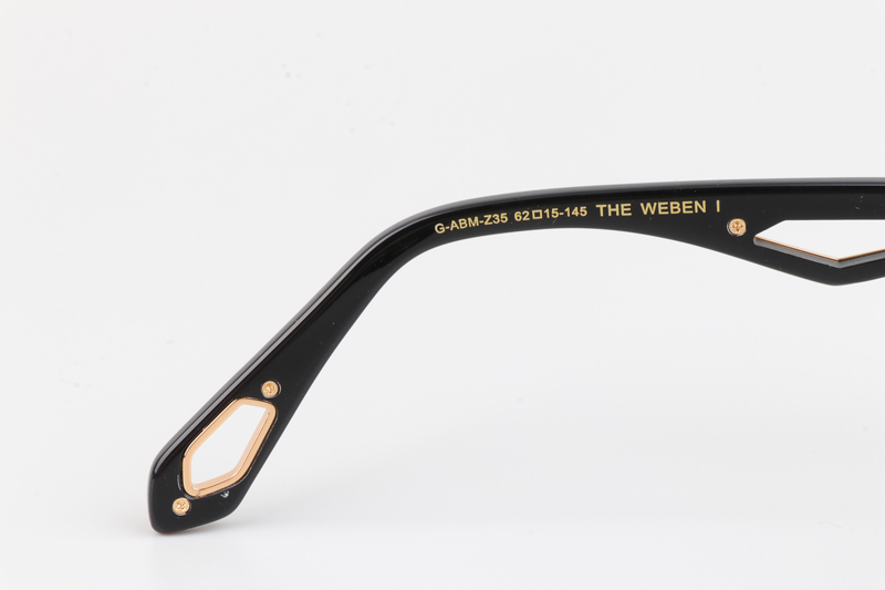 The Weben I Sunglasses Gold Black Gradient Blue