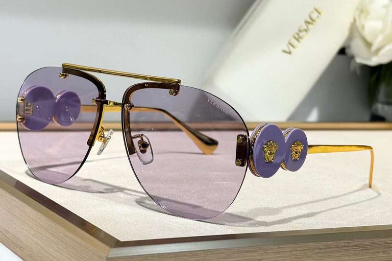 VE2250 Sunglasses Gold Purple