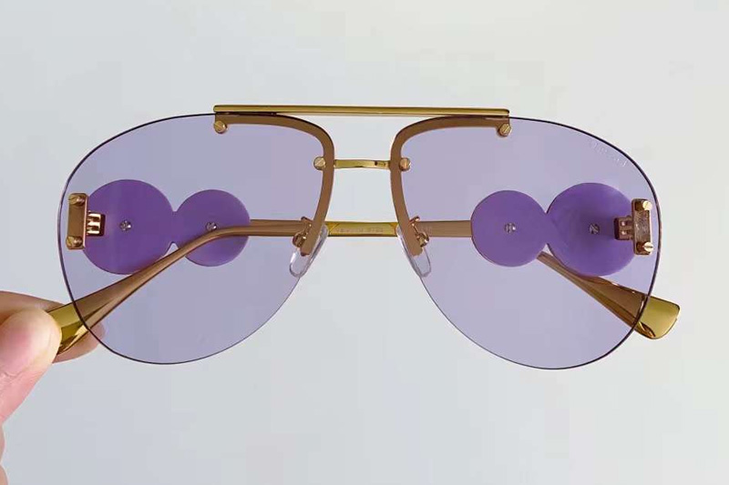 VE2250 Sunglasses Gold Purple