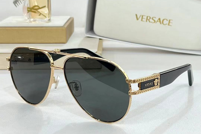 VE5699 Sunglasses Gold Grey