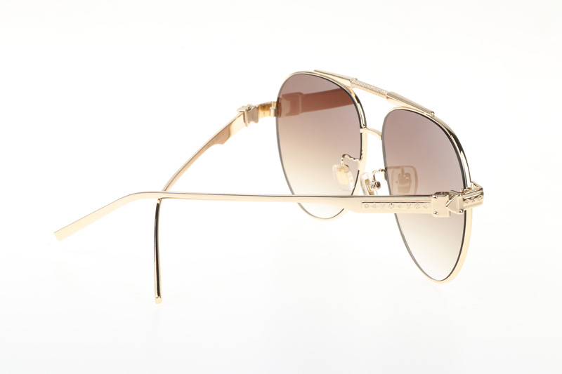 Z0965 Sunglasses In Gold Gradient Brown